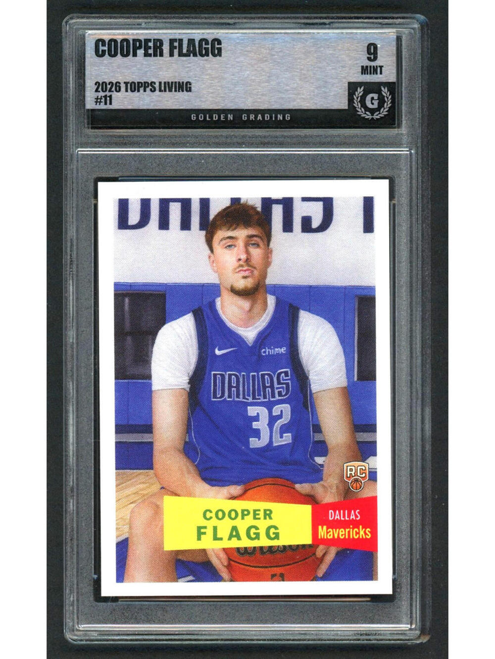 2026 Topps Living Set #11 Cooper Flagg Dallas Marvericks Rookie card (RC) Mint 9